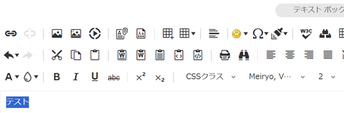 infoCMS10、入力したテキストをドラッグで選択している画像