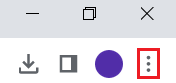 Google Chromeの右上にある点マークを選択した画像
